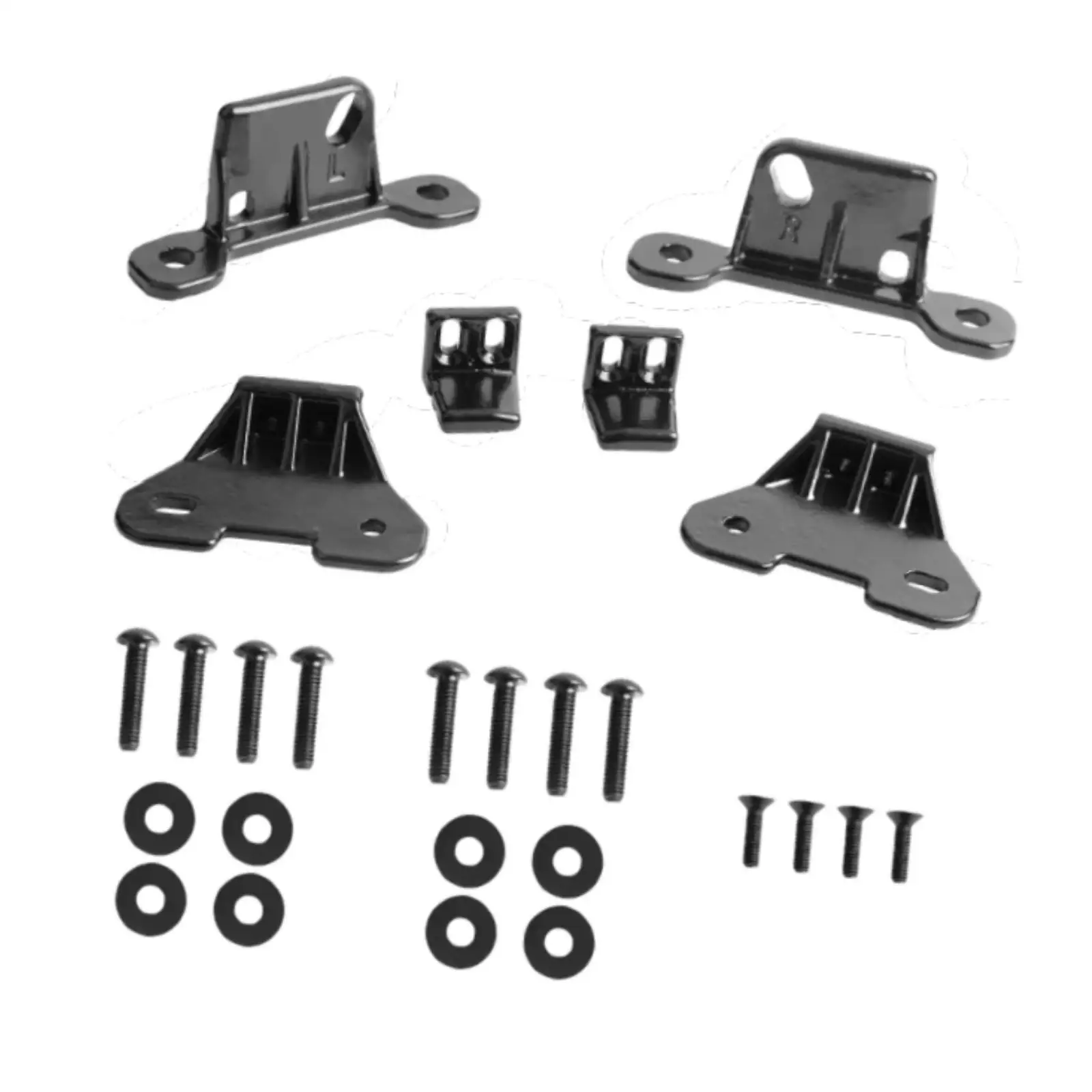 

Hard Top Mounting Bracket Kit Metal Parts Accessories for Wrangler Gladiator Jt 18-24 Black Simple Installation Spare Parts