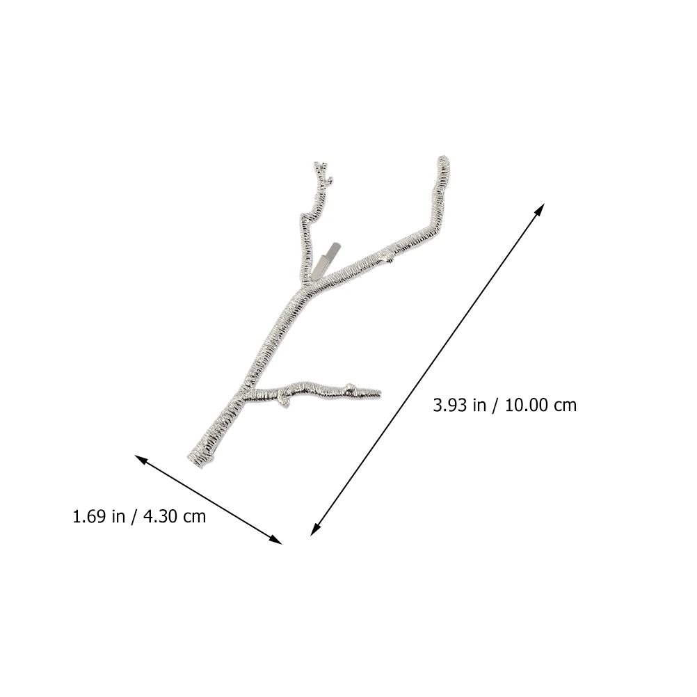 

4 Pcs Retro Alloy Branch Hair Clips for Women Vintage Headdress Barrette Accessories