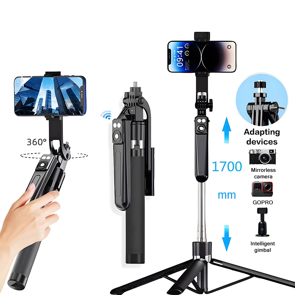 67" Phone Tripod Se…