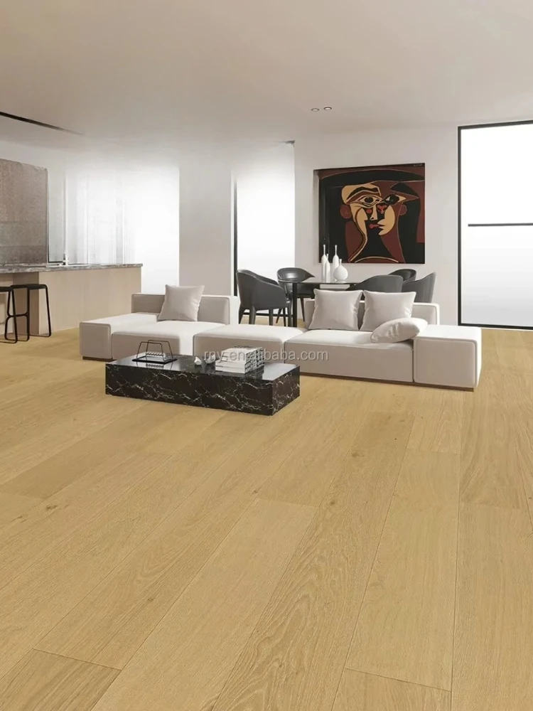 Versione personalizzata Pavimento ampio Pavimento interno ecologico in rovere bianco Legno