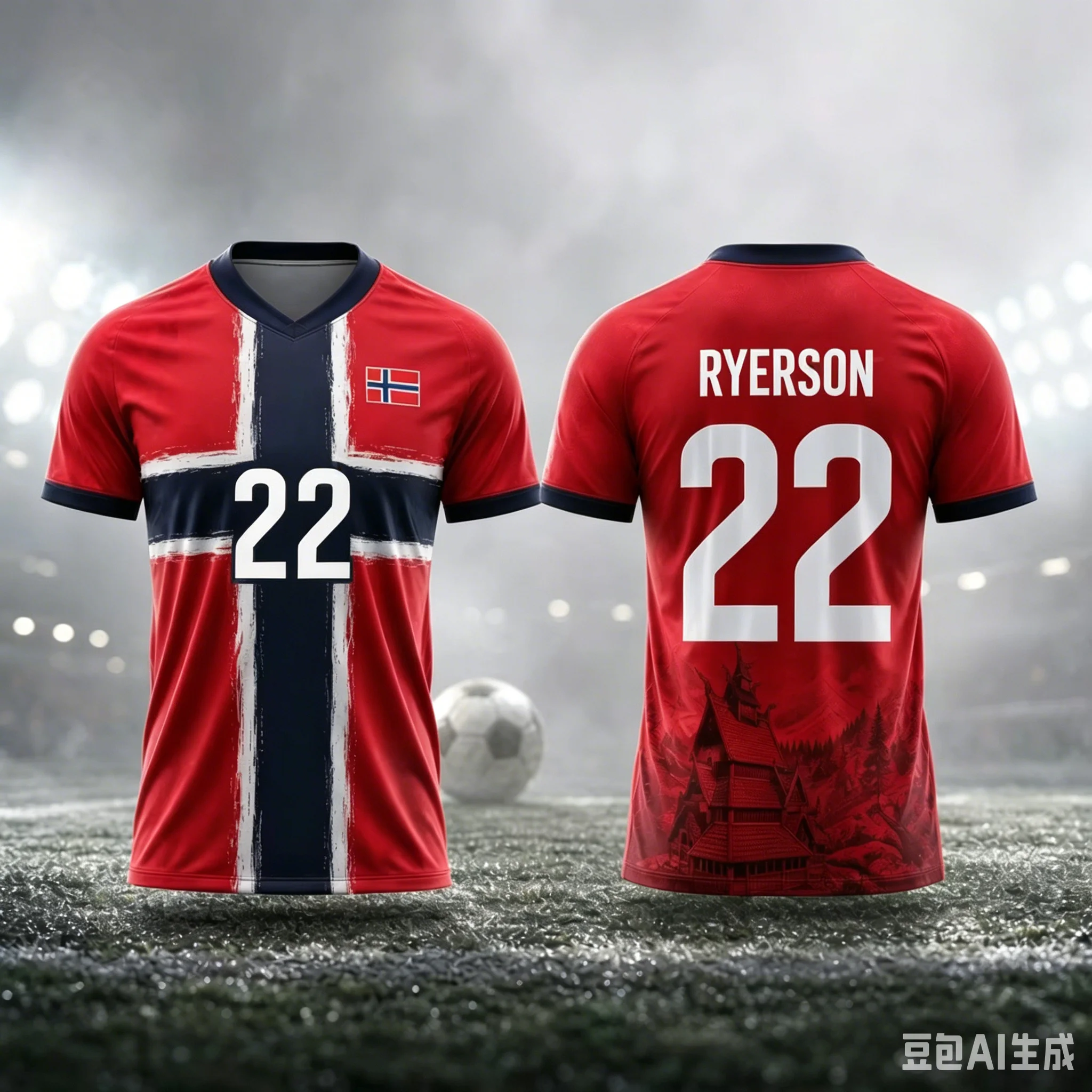 Norwegisches 3D Original Sommer-Fußballtrikot Herren- und Damenmodell Fußball-Trainingstrikot Modisches Freizeit-Oberteil - Kindergrößen – Detail 9