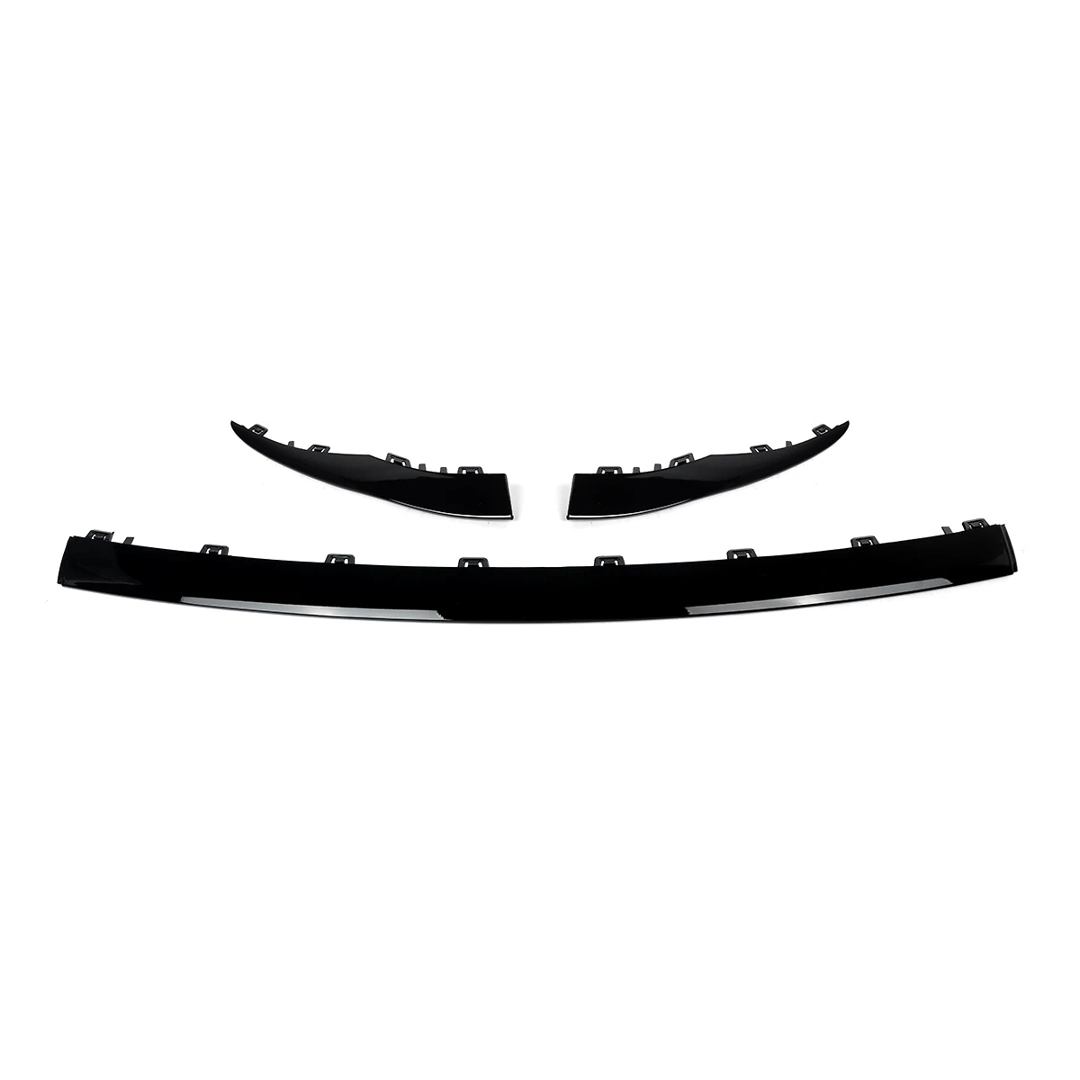 الفاصل لمرسيدس W205 2019-2022 أسود لامع مجموعة كاملة الجبهة حافة مصد السيارة صب الكسوة الجبهة حافة مصد السيارة طقم الجسم #4