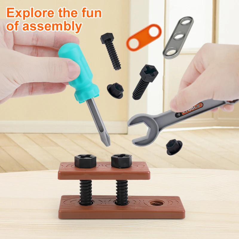 27pcs Kids Chainsaw Toys Diy Tools Set Children Electric Tool Repair Kits Pretend Play Toys for Boys Girls Birthday Gift