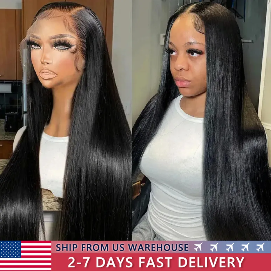 Bone Straight 13x4 Lace Front Human Hair Wigs 180 Density 13x6 HD Transparent Lace Front Wig Brazilian Human Hair Wig For Women