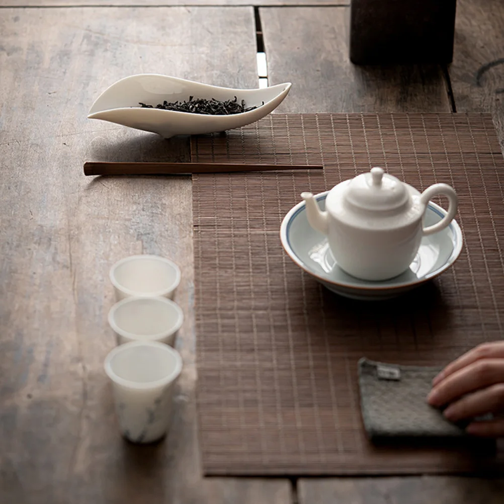 2 قطعة ملعقة شاي مع إبرة مغرفة السيراميك لشاي الكونغ فو مجموعة أدوات الشاي الرائعة المصنوعة يدويا مثالية لجمع أصدقاء العائلة