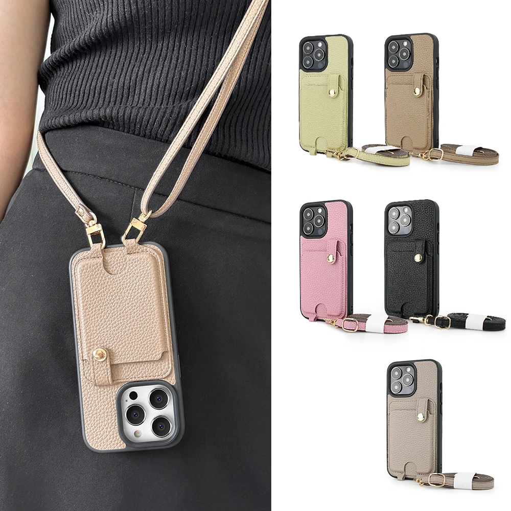 Cross body Hanging Rope Phone Case Suitable For Apple iPhone 12 13 14 15 Pro Max Plus