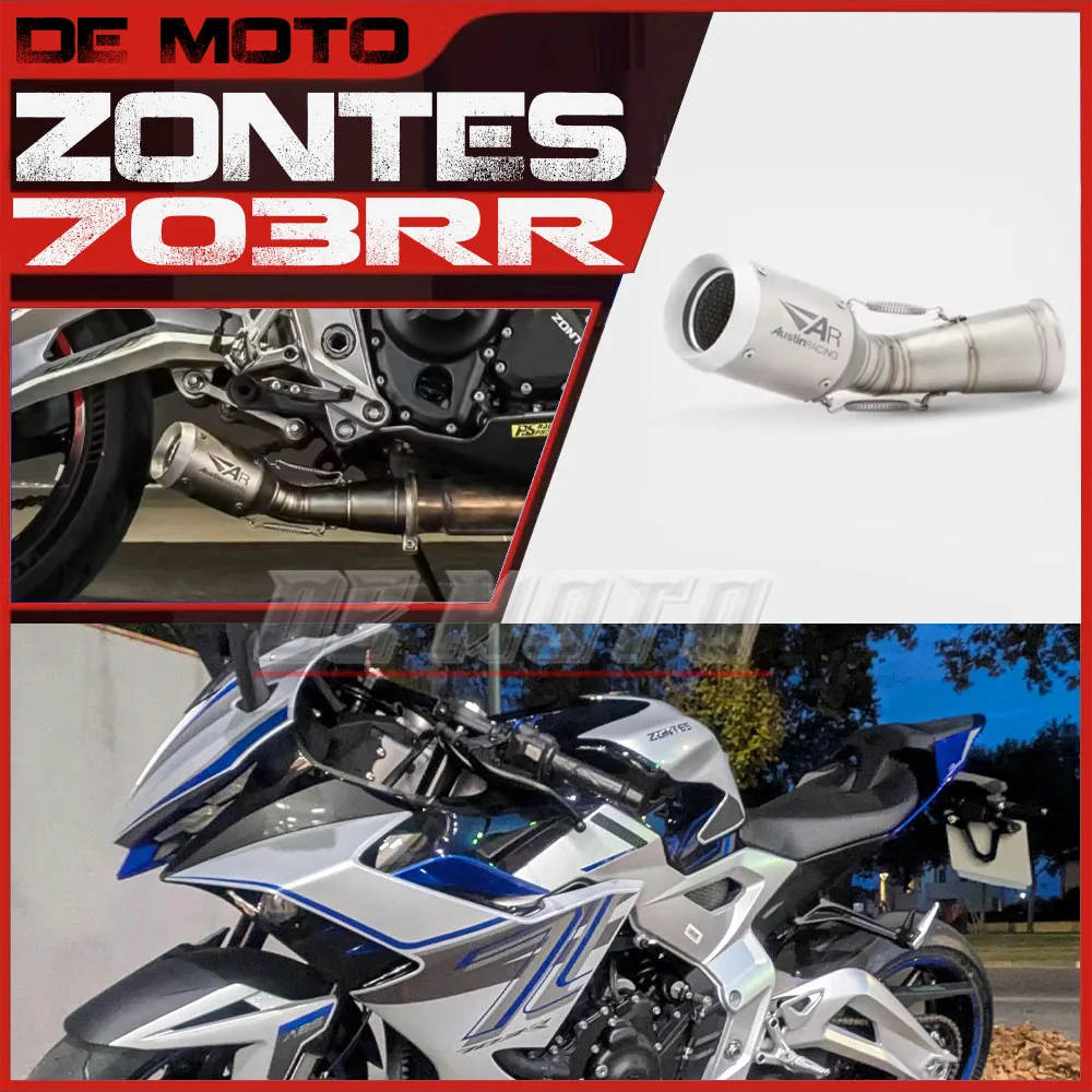 

FOR ZONTES 703RR Exhaust Pipes, Performance Enhancement With Stainless Steel Mid-Section And Tail Section.