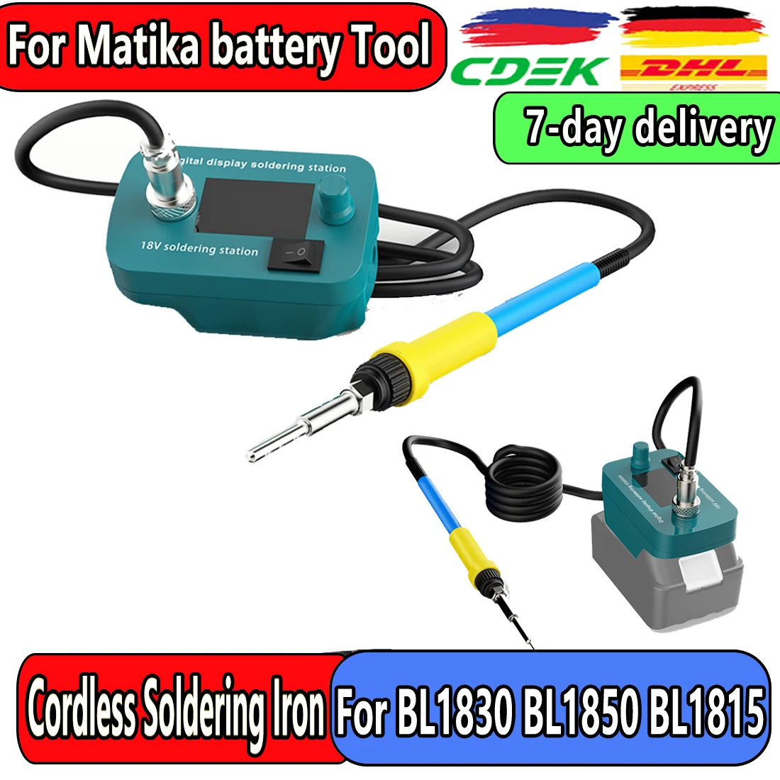 Cordless Soldering Iron Station Tool for Makita18V LXT Battery Portable Electric 60W Soldering Iron Kit For BL1850 BL1860 BL1830