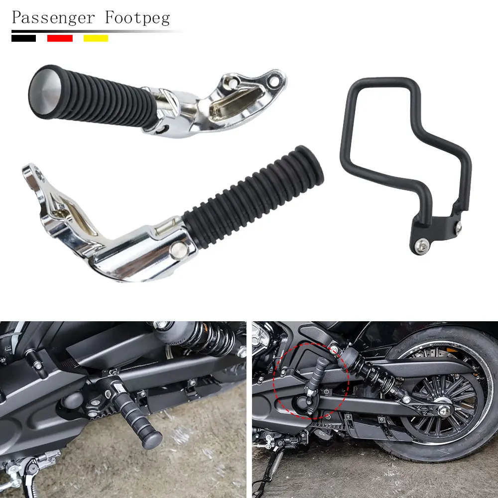 Motorcycle Passenger Footrest Rear Footpeg Folding Foot Pegs Rack Accessories For Indian Scout Bobber Sixty Twenty Rogue 2015-23