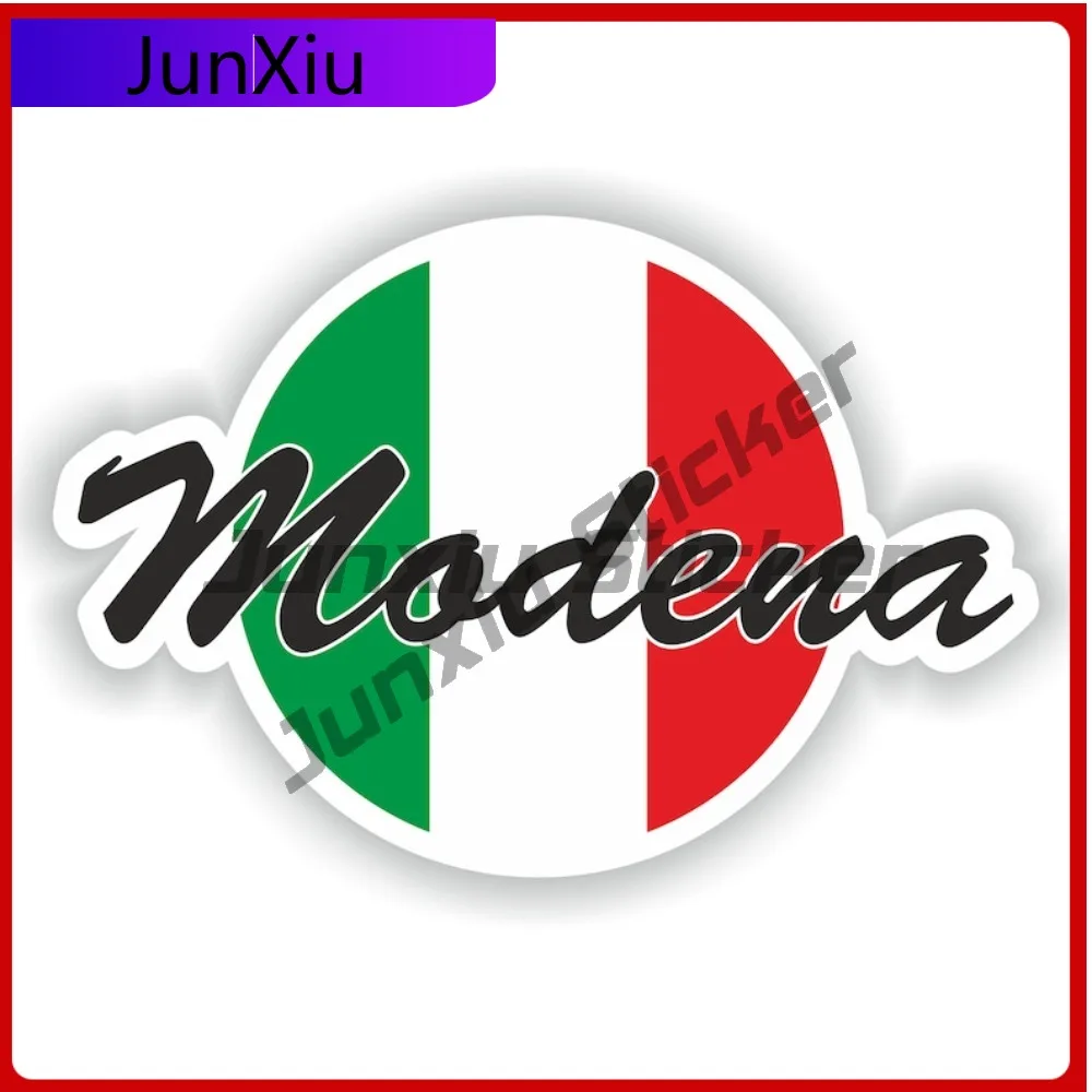 

Modena Italy City With National Flag Graphic Vinyl Decal New Stickers Mirror Wall Sticker Camper Van Bike Car Bumper Protector