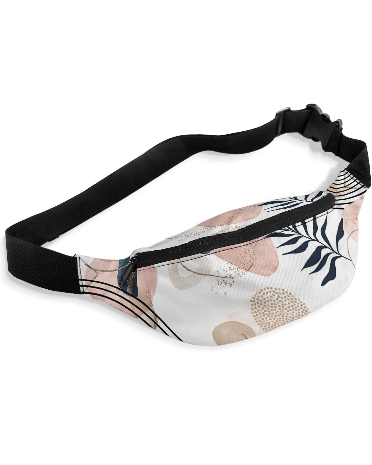 Modern Boho Geometric Abstract Men Women Waist Bag Fanny Pack Purse Large Phone Belt Bag Wallet Pouch Waterproof Banana Hip Bags