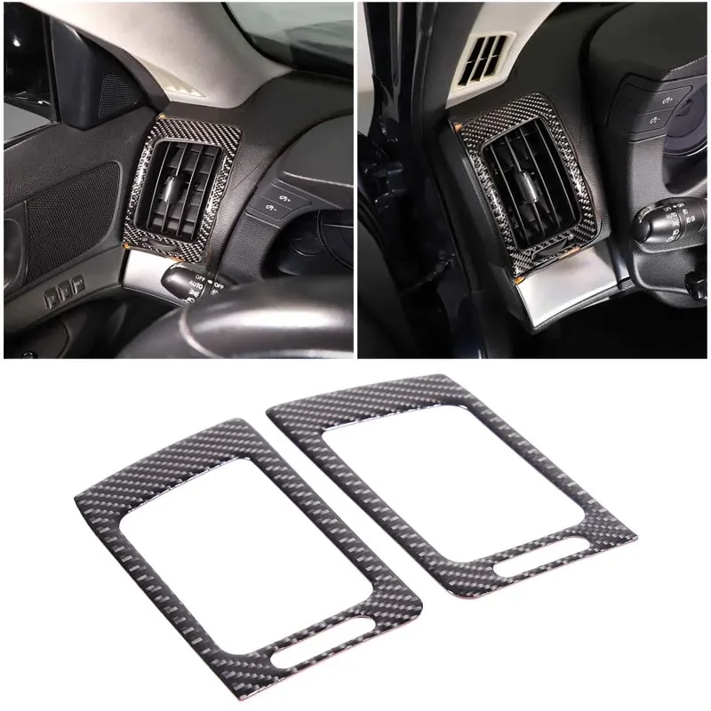 

For 2007-2013 Infiniti G25 G35 G37 Soft Carbon Fiber Car Center Control Side Air Outlet Frame Sticker Car Interior Accessories