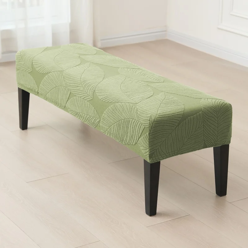 1PC Jacquard Long Bench Covers for Dining Room Anti-dirty Piano Stool Slipcover Washable Long Chair Cover Home Decoration