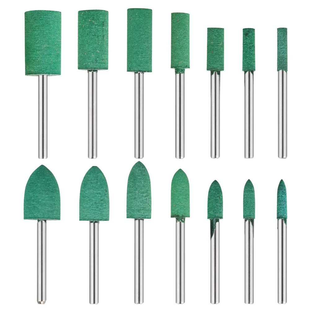 10PCS Rubber Mounted Point Grinding Head for Metal Mould Polishing Rotary Tools Accessary