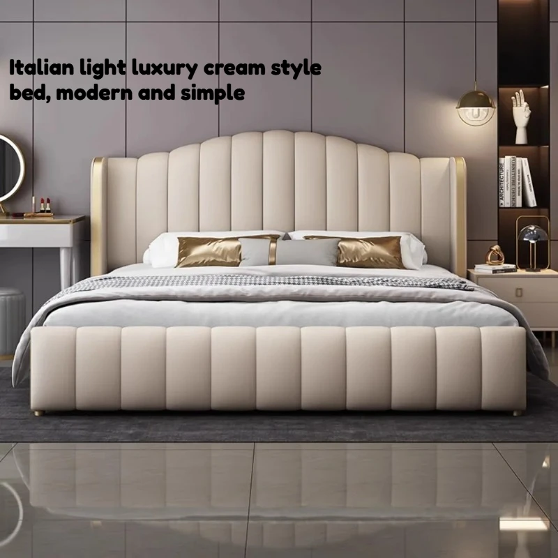 

Luxury 2X2.2M Bed Unique Drawers Organizer Modern Queen Sized headboard Bed frames Storage Space multifunctional Home furniture