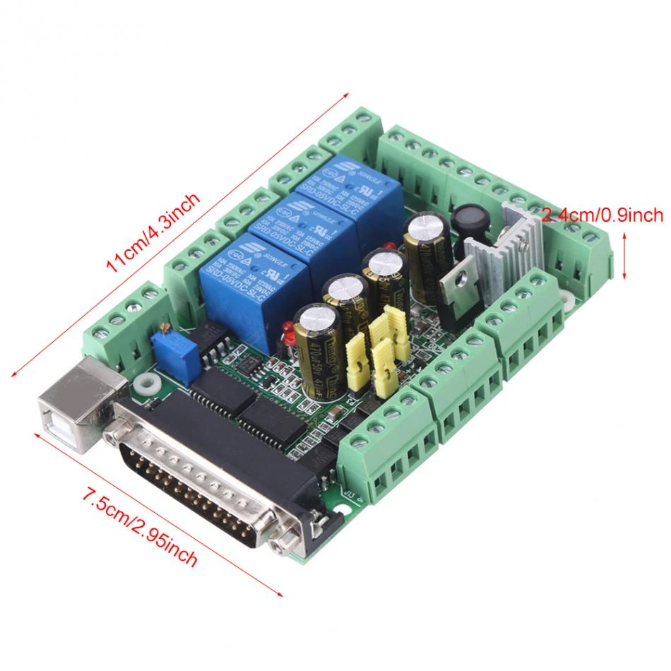 CNC Mach3 interface board 4 Axis 6 Axis 0-10pwm spindle speed control card engraving machine