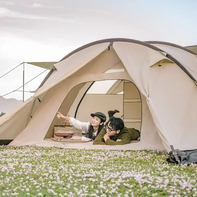 

Excellent Best Seller First Naturehike Cloud Vessel 3 Rod Tunnel House Outdoor UPF50+ 4-5 Persons Luxury Family 150D Camping Ten