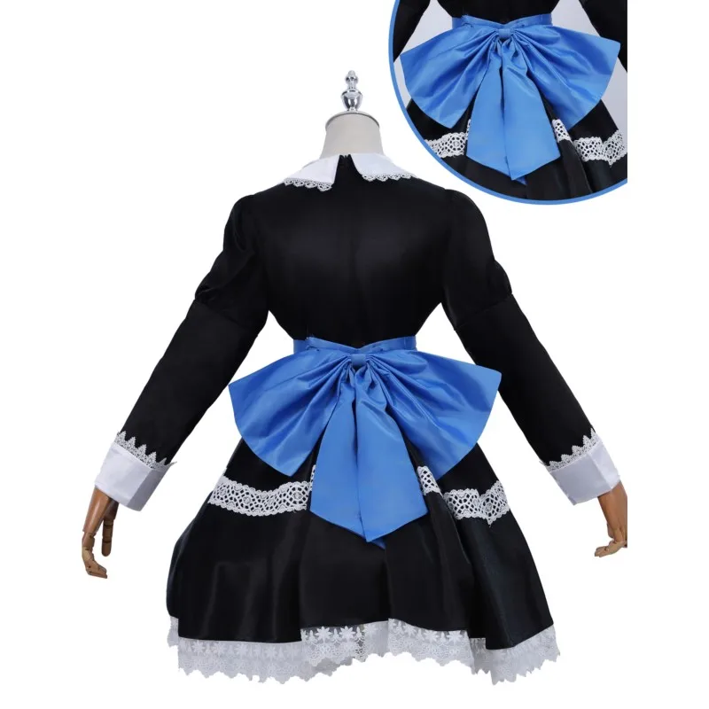Anime Panty & Stocking with Garterbelt Younger Sister Anarchy Stocking Cosplay Costume Gothic Maid Lolita Dress Wig Long Socks