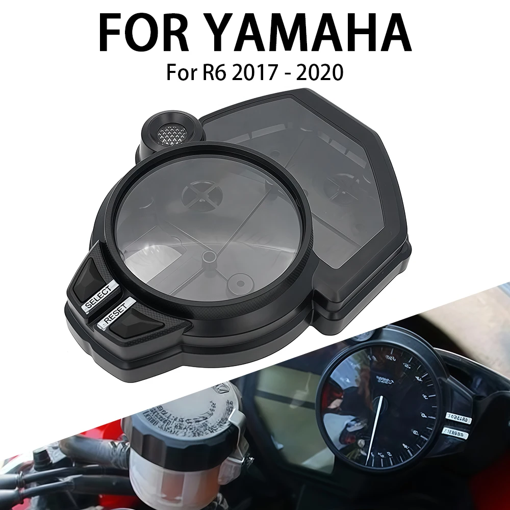 

For Yamaha YZF R6 YZFR6 2017 - 2020 Motorcycle Speedometer Instrument Case Gauge Odometer Tachometer Housing Cover Accessories