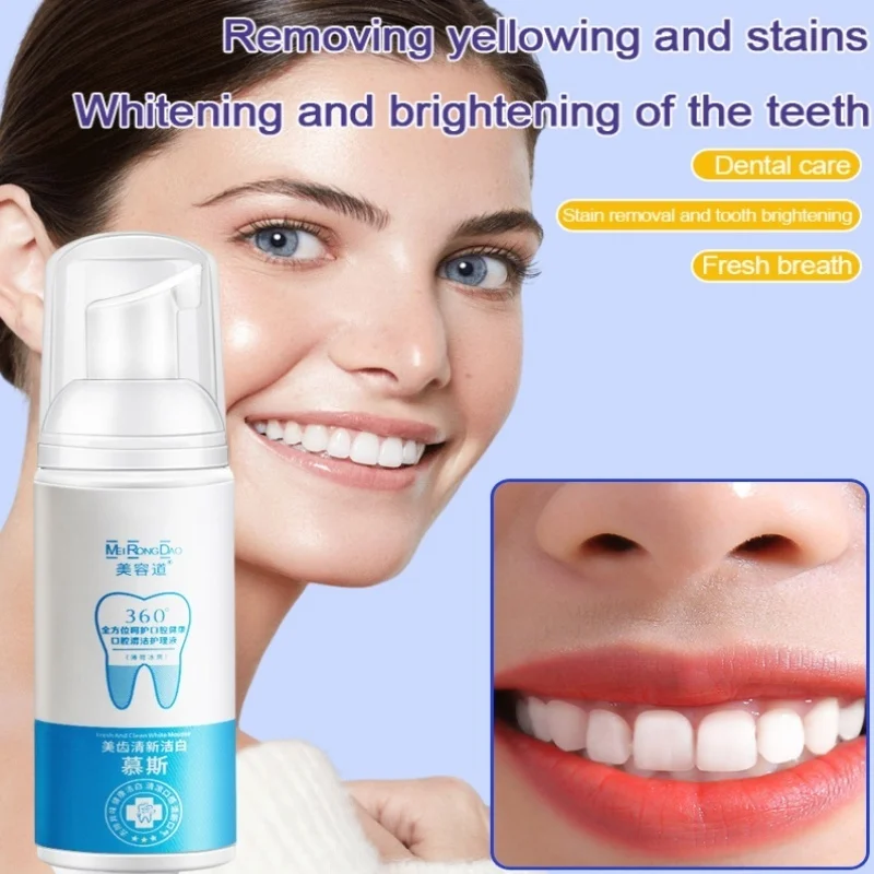 Bad Breath Whitening Toothpaste Tooth Cleaner Push Toothpaste Deep Cleaning No Residue Home Use Baking soda toothpaste