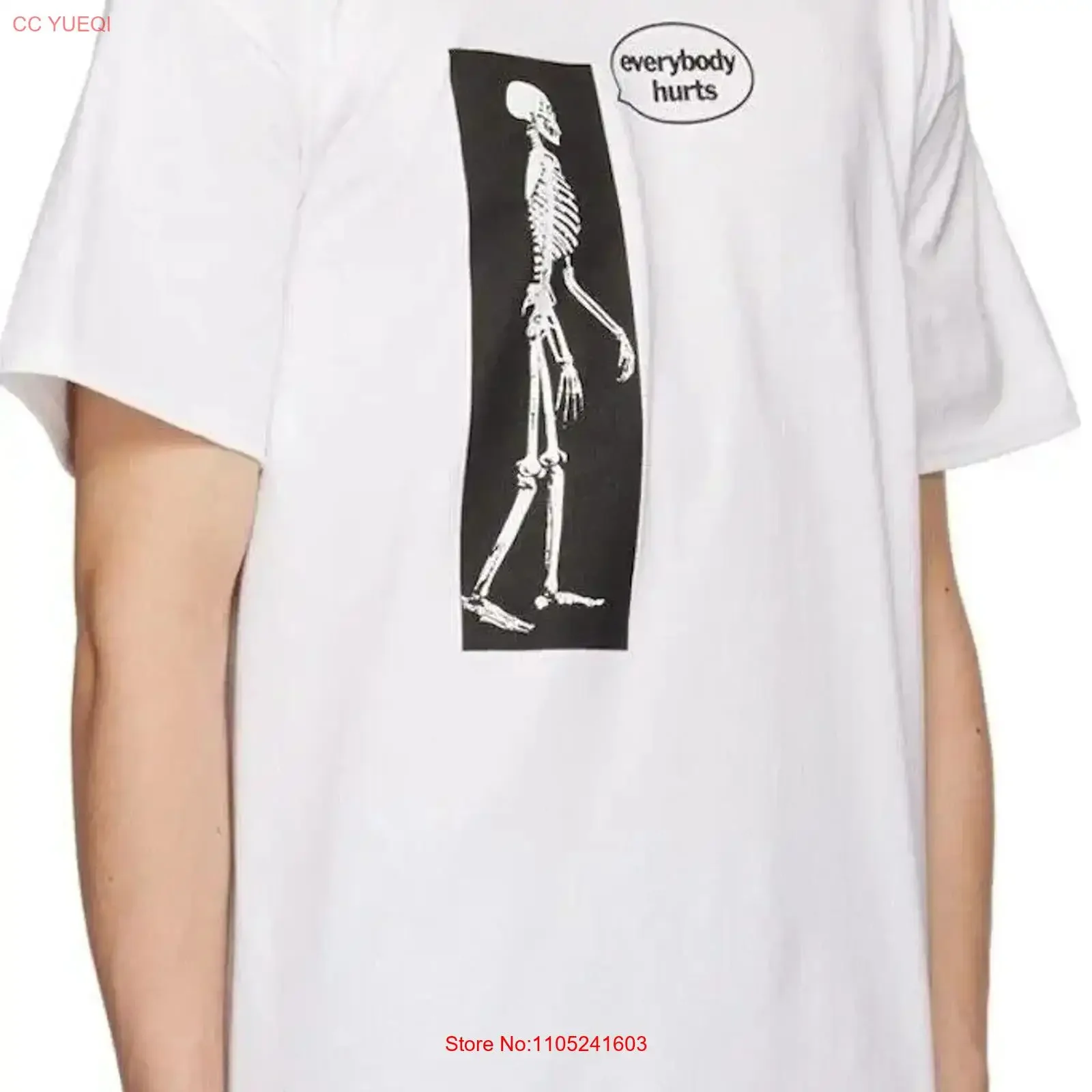 

WOW New Tags NOAH brand Everybody Hurts T Shirt white Medium vintage Washed graphic fashion Casual designer clothes Soft