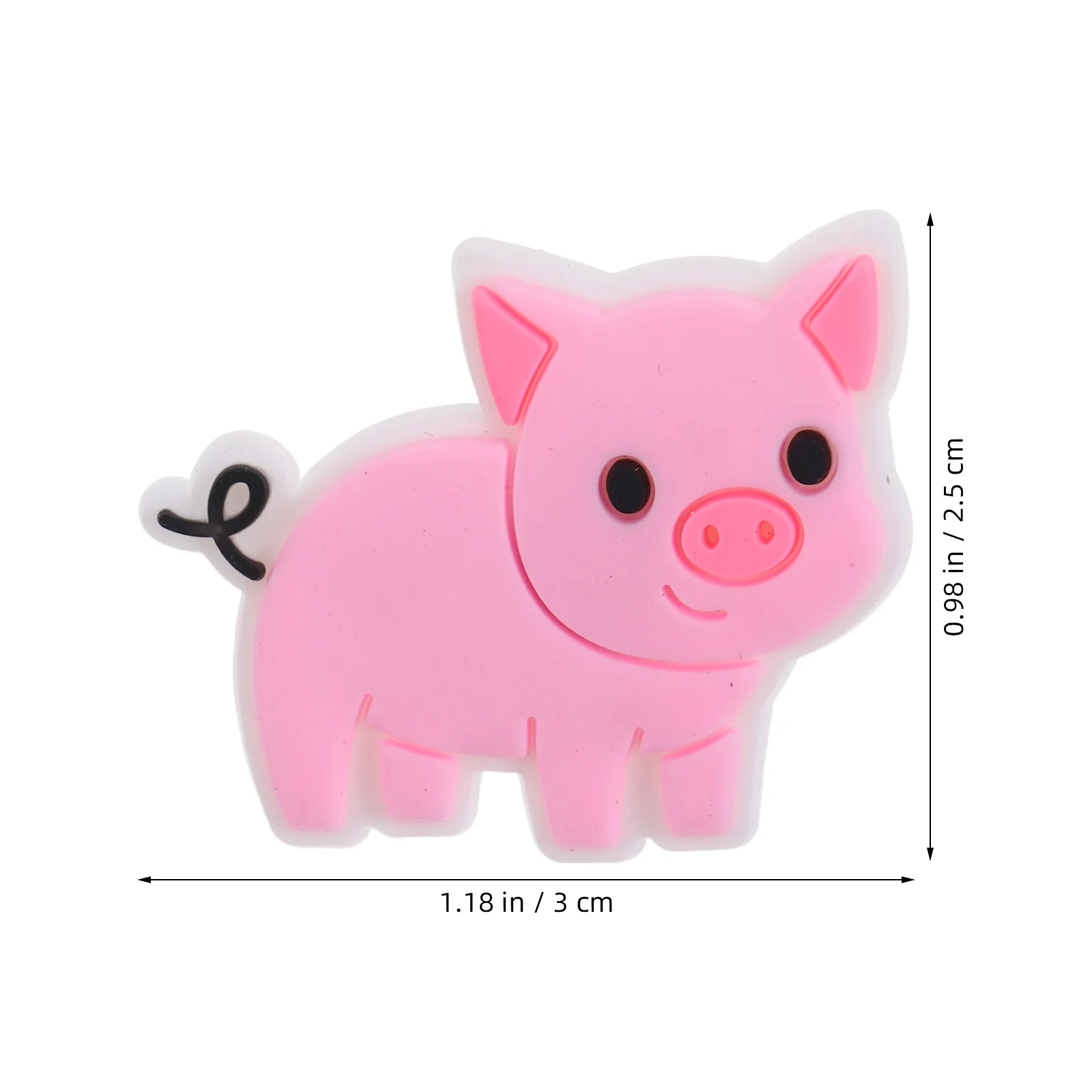 20Pcs Soft PVC Pig Toppers - Cute Pig Shaped Pencil Clips for Classroom Prizes - Easy Attach Pencil Decorations for Student