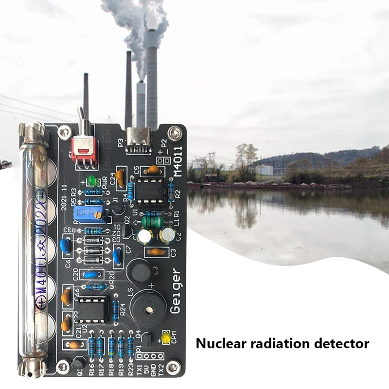 DIY Geiger Counter Kit With Audible Alarm Miller Tube Nuclear Radiation Detector Board Easy Install Easy To Use