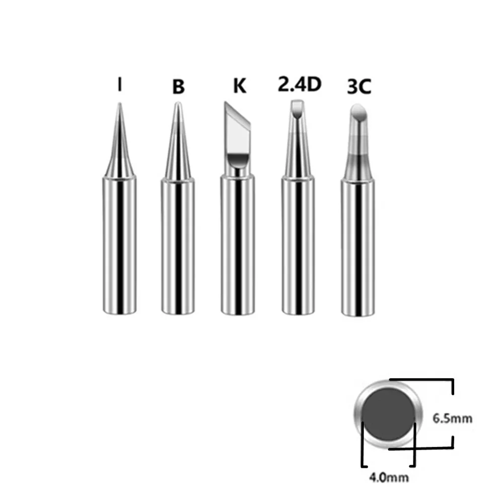 Soldering Iron Soldering Iron Tip 10 Pcs/Set 10Pcs Copper Electric Iron For Soldering Station I+B+K+2.4D+3C Pure Copper