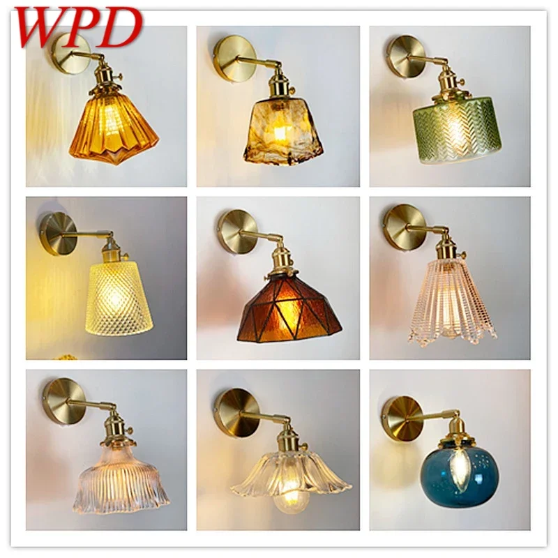 

WPD Nordic Brass Wall Lamp Indoor Living Room Bedroom Bedside Lamp Modern Hotel Corridor Hallway Wall Lamp