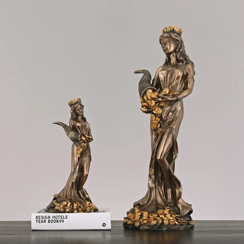 

1 Piece Of Goddess Of Luck Jewelry Resin Goddess Of Wealth Statue Small Ornaments Used For Bookshelf Home Living Room Office