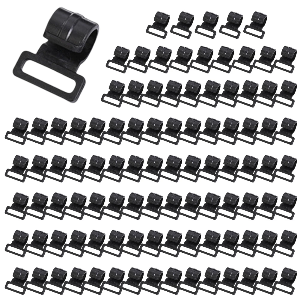 Diverse Usage with 100pcs Tent Pole Hooks Strong Plastic Hangers Ideal for Securing Tents or Supporting Plants Outdoors