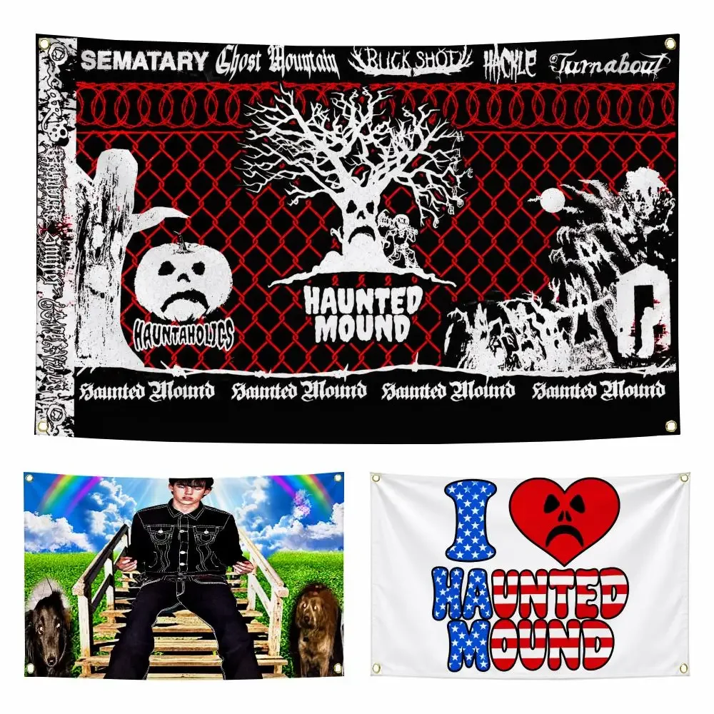 Rapper S-Semetary Haunted Mound Harold The Tree Flags Personalized Flag Room Dorm Camping Picnic Garage Bar Indoor Wall Decor