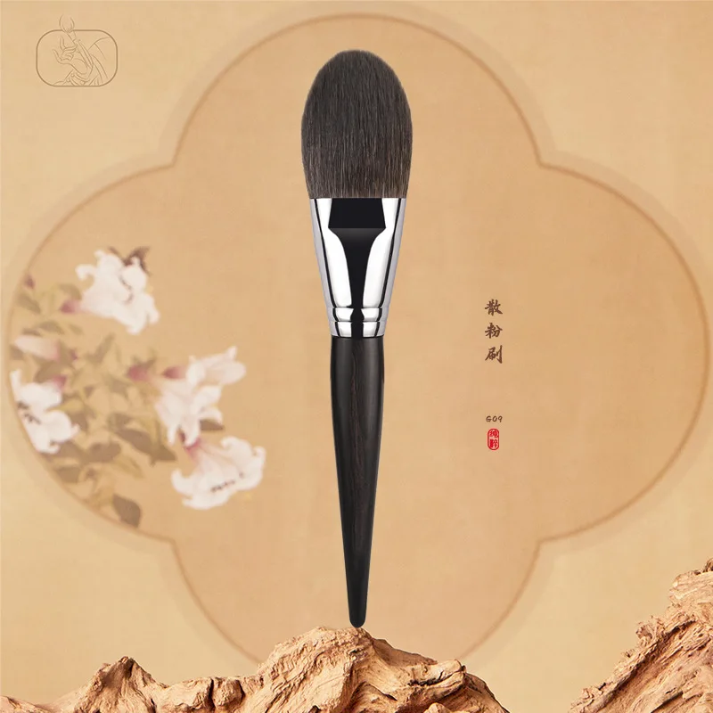 Ebony wood handle G09 powder brush, black fox hair, powder blusher brush, Cangzhou makeup brush, manufacturer's direct selling b