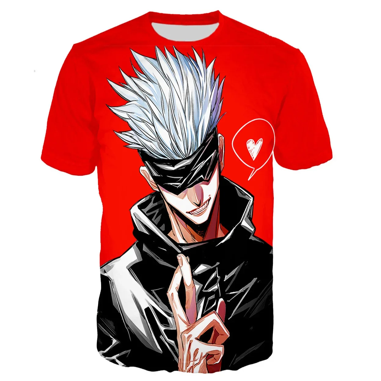 2024 estate Jujutsu Kaisen Satoru Gojo stampato Mens personalizzazione magliette di alta qualità girocollo t-shirt uomo donna Casual top