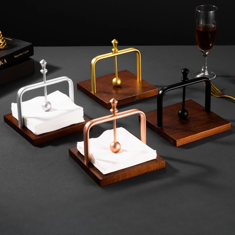 

Restaurant Cafe Napkin Holder Paper Towel Solid Wood Hotel Paper Holder Homestay Paper Holders