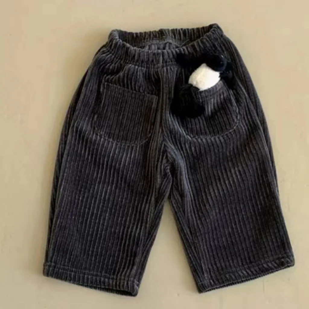 Baby Corduroy Trousers Autumn Winter Thicken Casual Pants Infant Toddler Solid Loose Pants Boy Girls Fashion Harem Pants