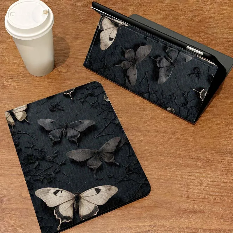 

White Black Butterfly Pattern For Samsung Galaxy Tab S6 S7 S8 S9 S10 S11 FE Plus Lite Tablet Case
