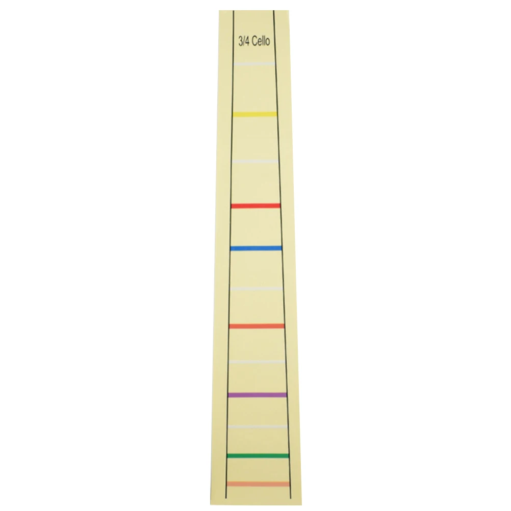 

Cello Finger Sticker Yellow 3/4 Size Practical Fingerboard Label Position Marker For Beginners Reusable Adhesive Learning