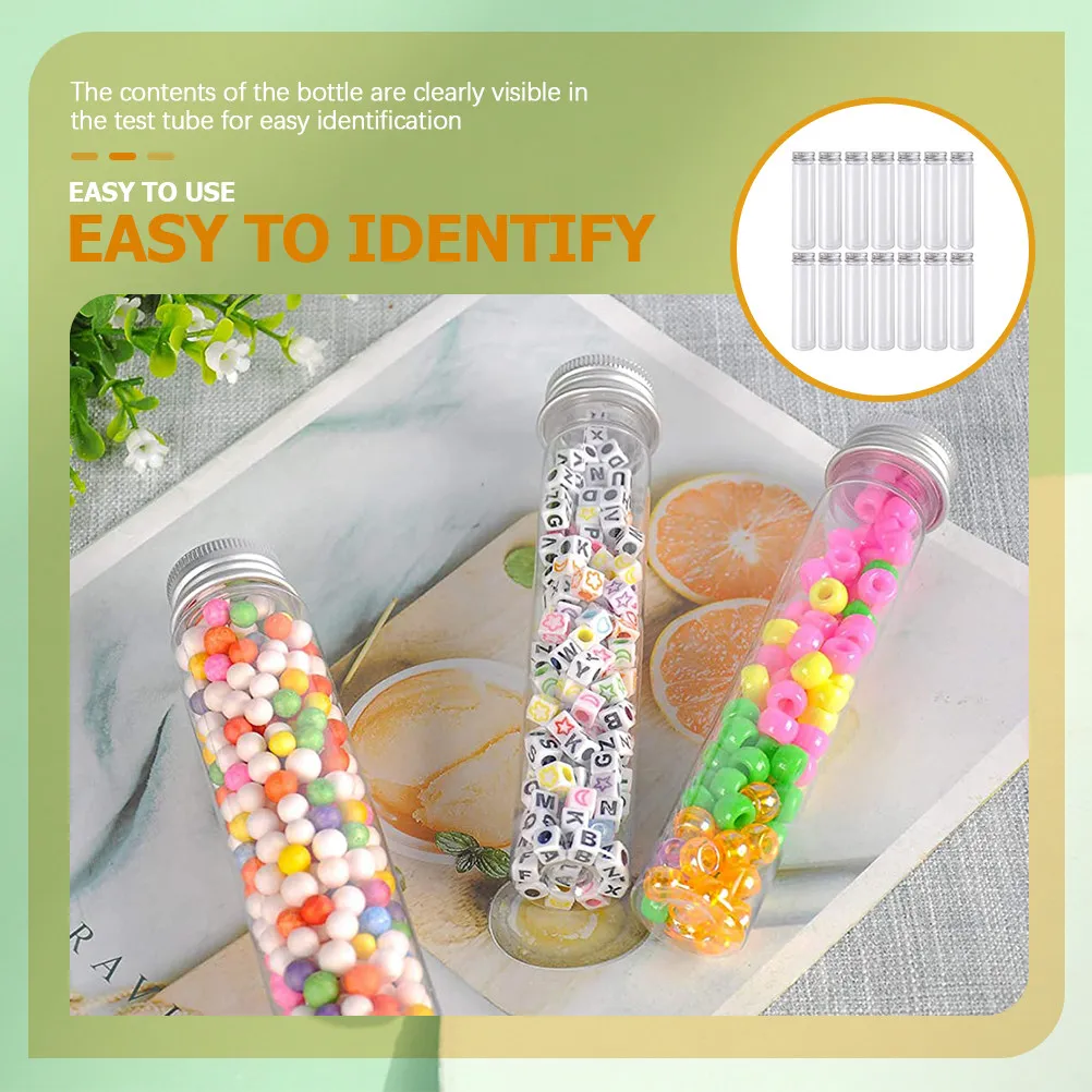 30 pcs Test Tubes Plastic Storage Clear Halloween Christmas New Year Candy Tubes Plastic Bath Salts Tube Bath Salt Storage
