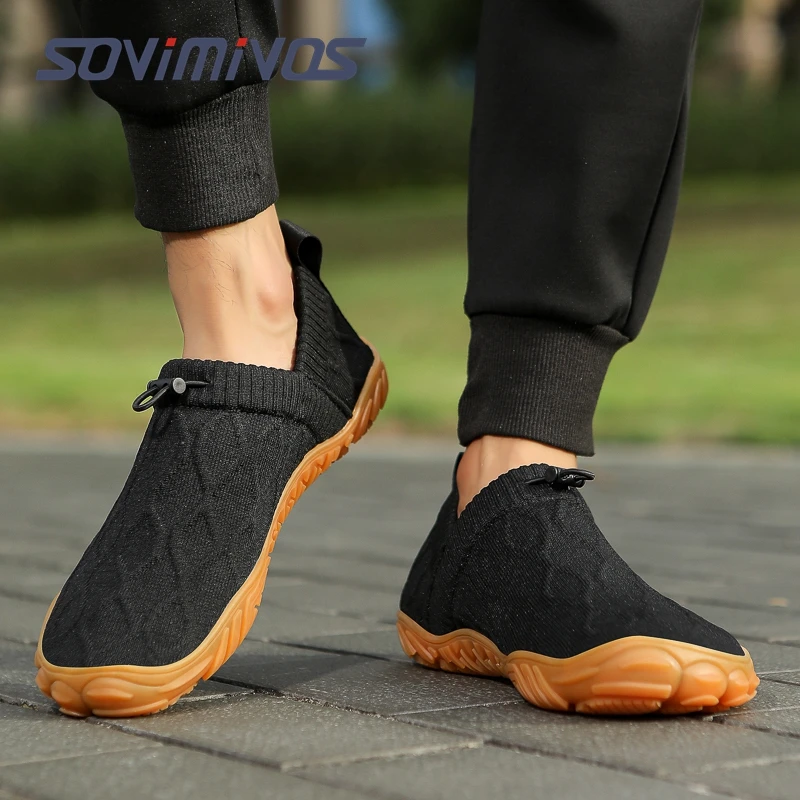 Zapatos descalzos anchos para hombre, zapatillas minimalistas para correr por senderos al aire libre, ligeros y transpirables