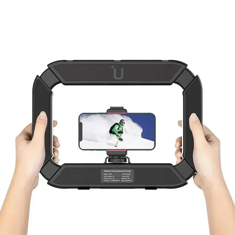 2026 Ulanzi U200 Ring Light Video Rig CRI96+ 2500-8500K 20W Bicolor LED Light 200 LED With Phone Holder And Built-in Power Bank
