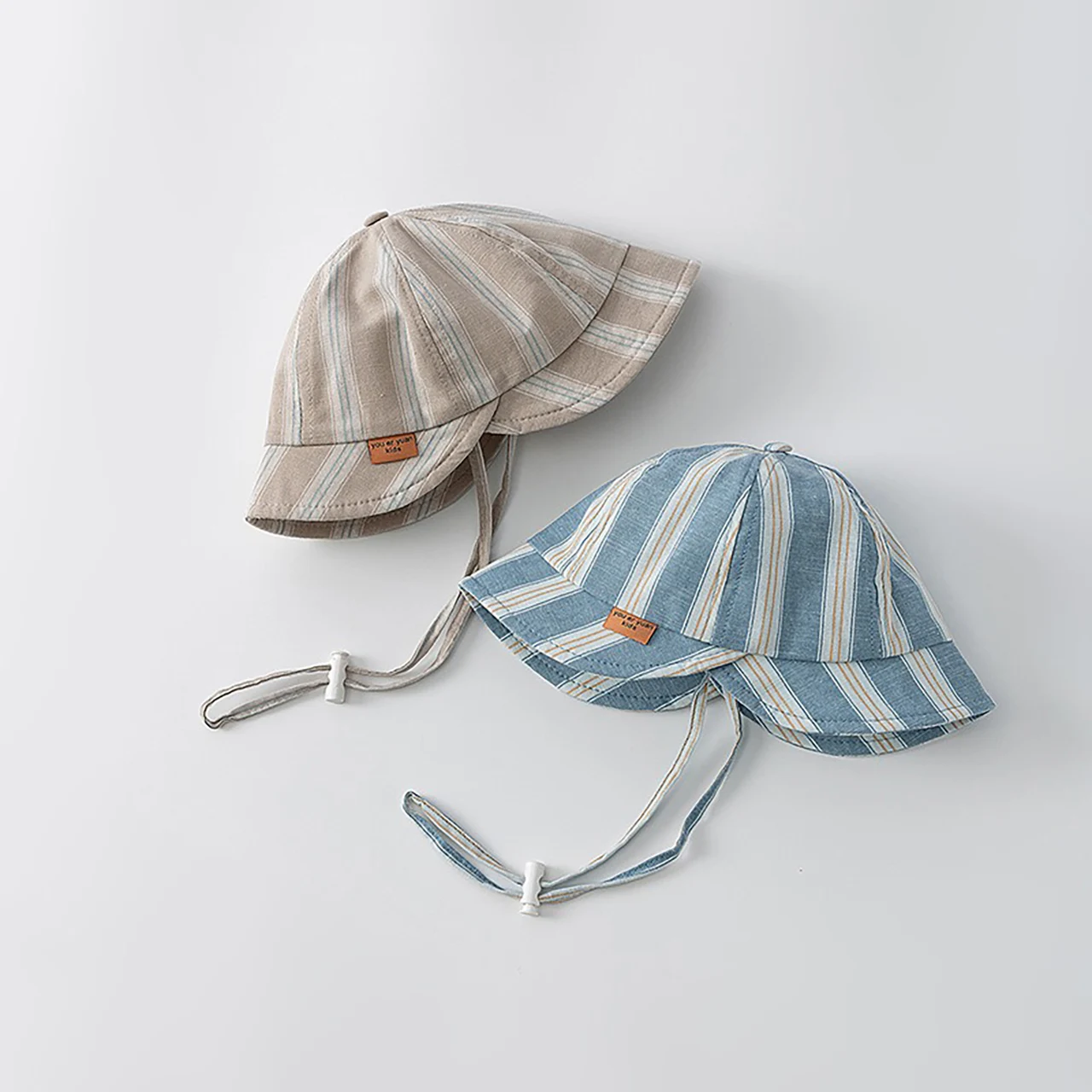 

Cute Stripe Plaid Baby Bucket Hat Korean Polka Dot Print Toddler Fisherman Cap Summer Spring Outdoor Kids Sunscreen Hats