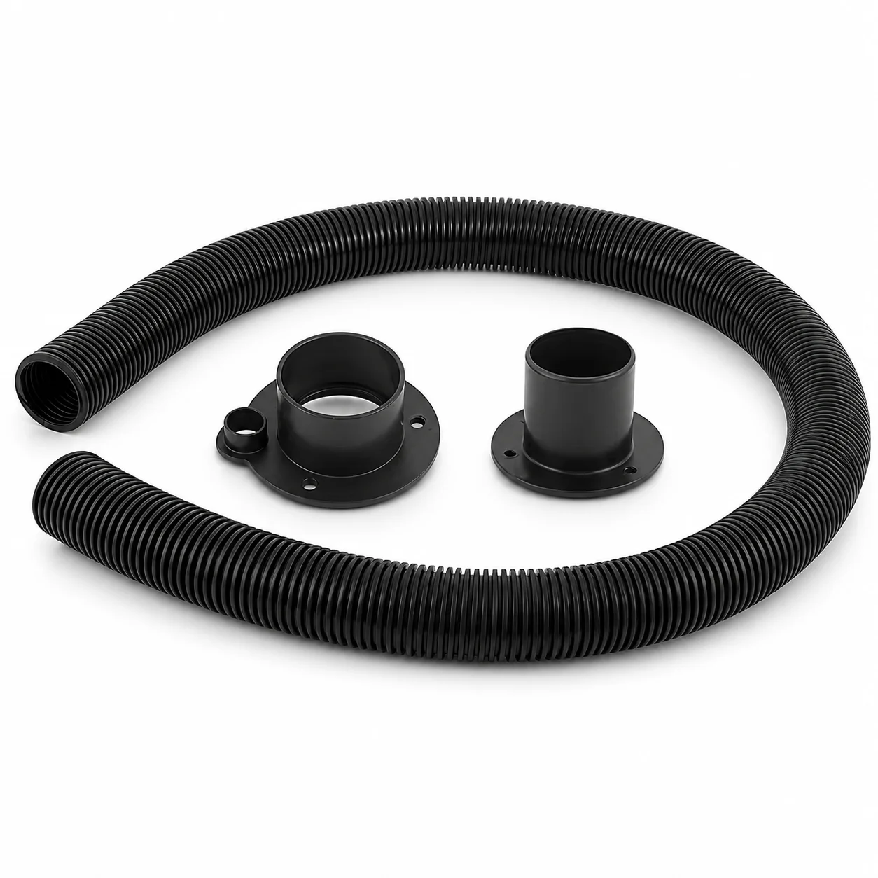 2 Inch 5FT Outboard Rigging Hose Kit Marine Engine Cable Protector PVC Corrugated Tube with UV Resistant Flang