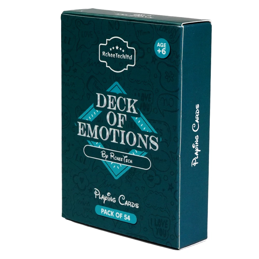 Deck of Emotions 54pcs Playing Cards Which Include Questions About Feelings And Emotions Promotes Mental Well