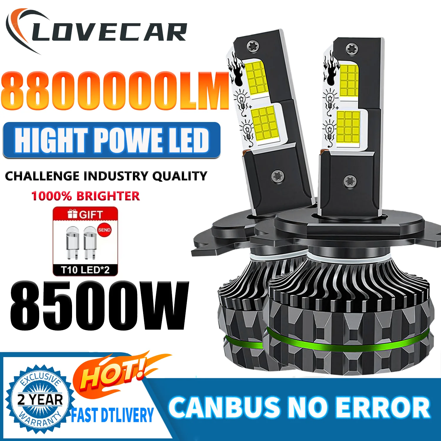 yZ[zLOVECAR 8500W LED H4 zCg uCg 8000000LM v R{ Cg nCr[ LED wbhCg ou ^[{ 12v 24v Pxv