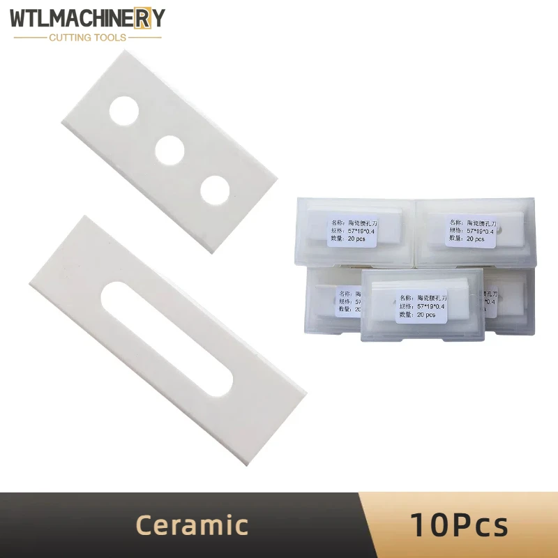 

10Pcs Slitting Blade Ceramic Slitter Blades Industrial knife For Cutting Thin Film Non-Wovens Tape Paper Aluminum Foil...