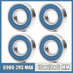 6900 2RSV MAX Bearing 10*22*6 mm 4Pcs Full Balls Bicycle Pivot Repair Parts 6900 2RS RSV Ball Bearings 6900-2RS 6900LLU