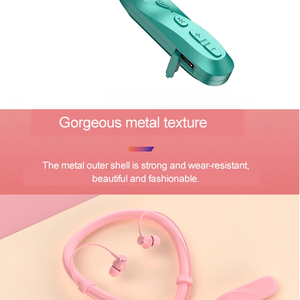 9D i35 TF Magnetic Wireless Bluetooth Earphone 1000MAH music Neck headset Neckband sport Earbuds Headphones For iPhone Xiaomi