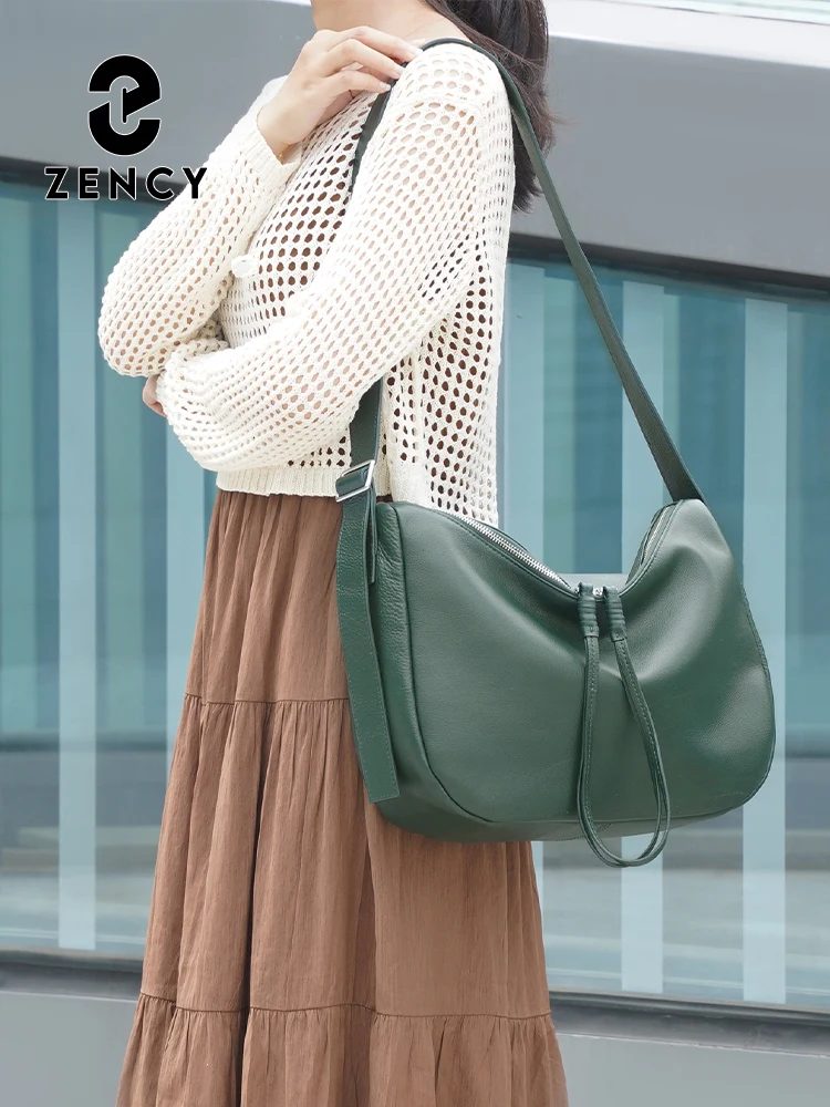 Zency Soft Leather Women's Hobo Shoulder Bag Large Pockets for Work Travel
