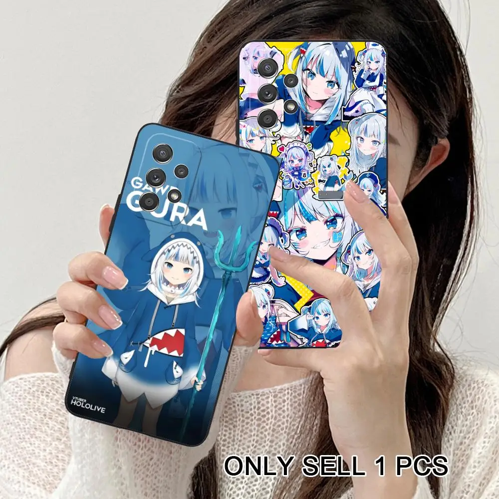 Holo Gawr Gura Phone Case for Samsung Galaxy A57 56 55 54 53 52 51 37 36 35 34 33 32 31 5G Soft TPU Shockproof Cover
